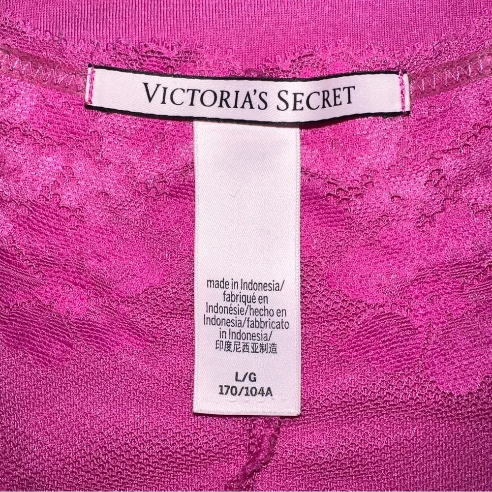 Victoria's Secret Fuchsia Modal Lace Back Cropped Cami Top, Size L